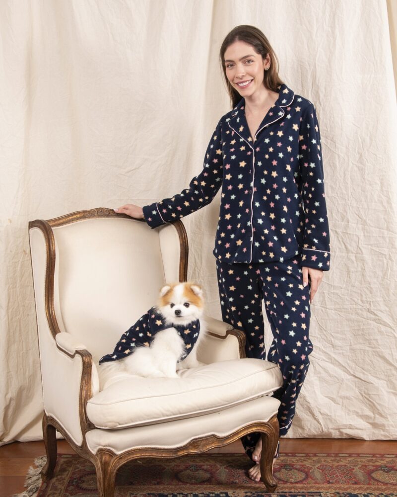 Conjunto Pijama Clássico Manga Longa - Soft Estrela - Col. Chanel - Image 2