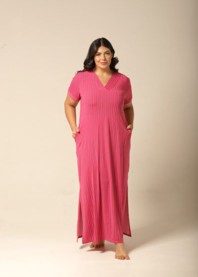 Kaftan Fluity - Listras Pink - Col. Afinidade