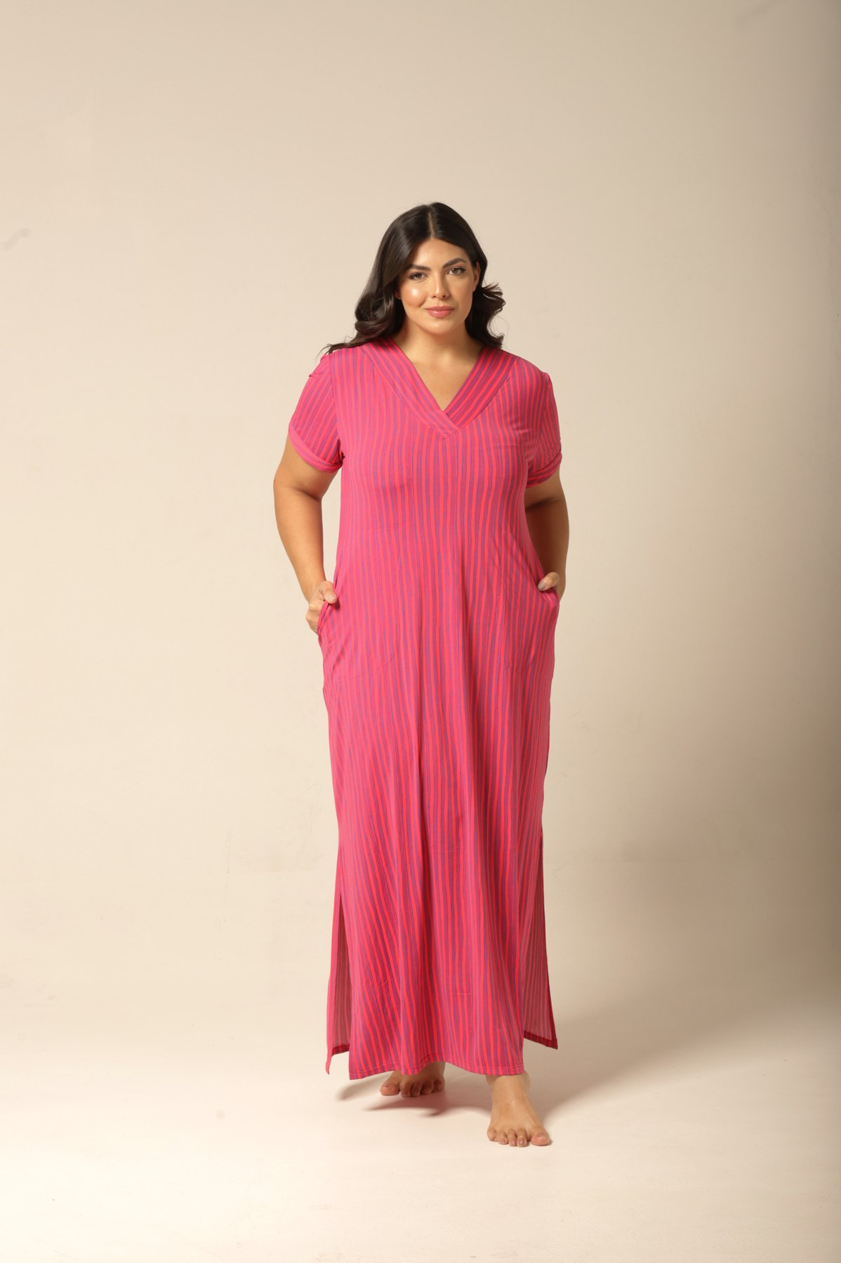 Kaftan Fluity - Listras Pink - Col. Afinidade