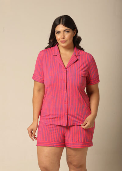 Conjunto Short Clássico - Fluity Listras - Col. Afinidade