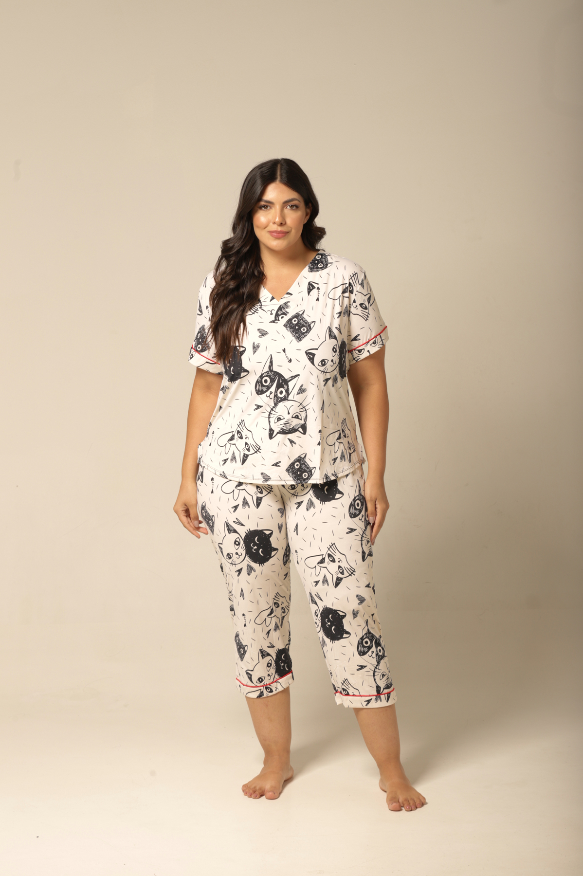 Conjunto Pijama Capri - Fluity Gato - Col. Carinho