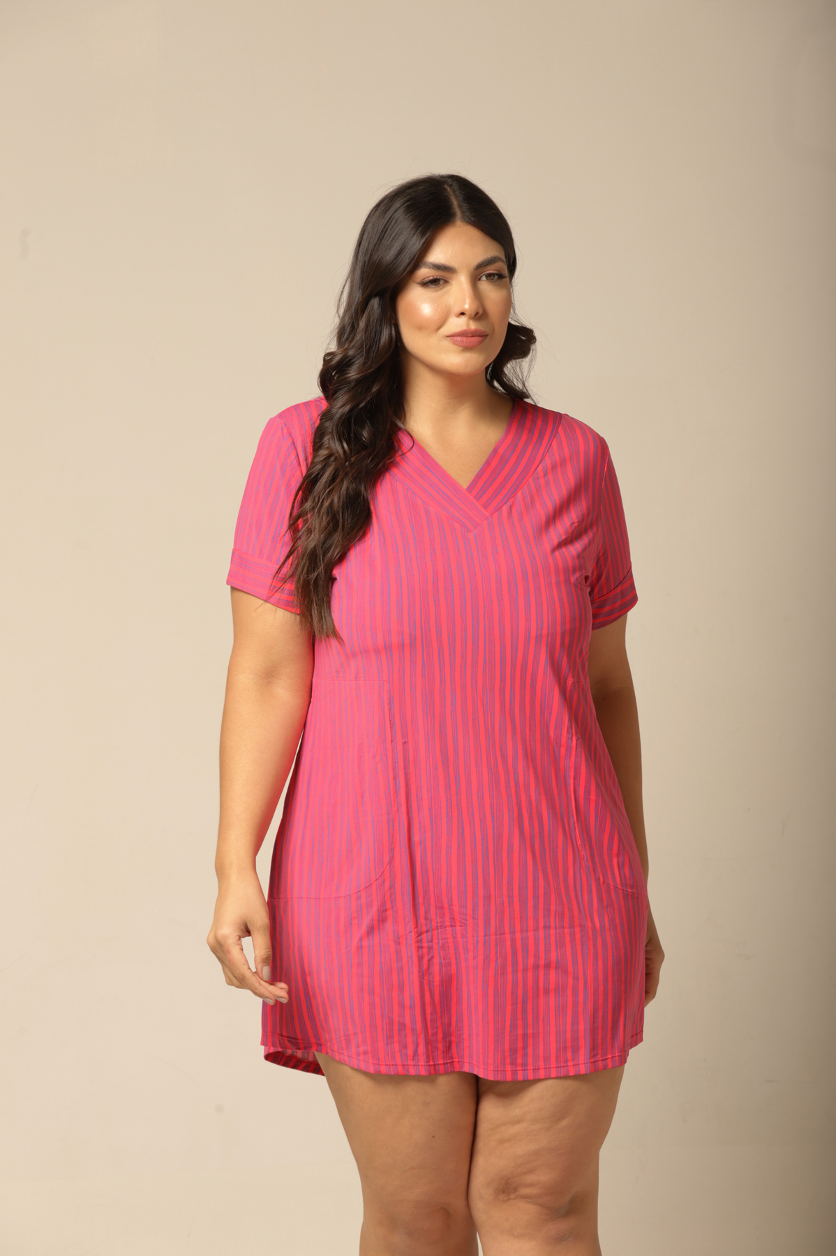 Camisão Manga Curta - Fluity Listras - Col. Afinidade - Imagem 5