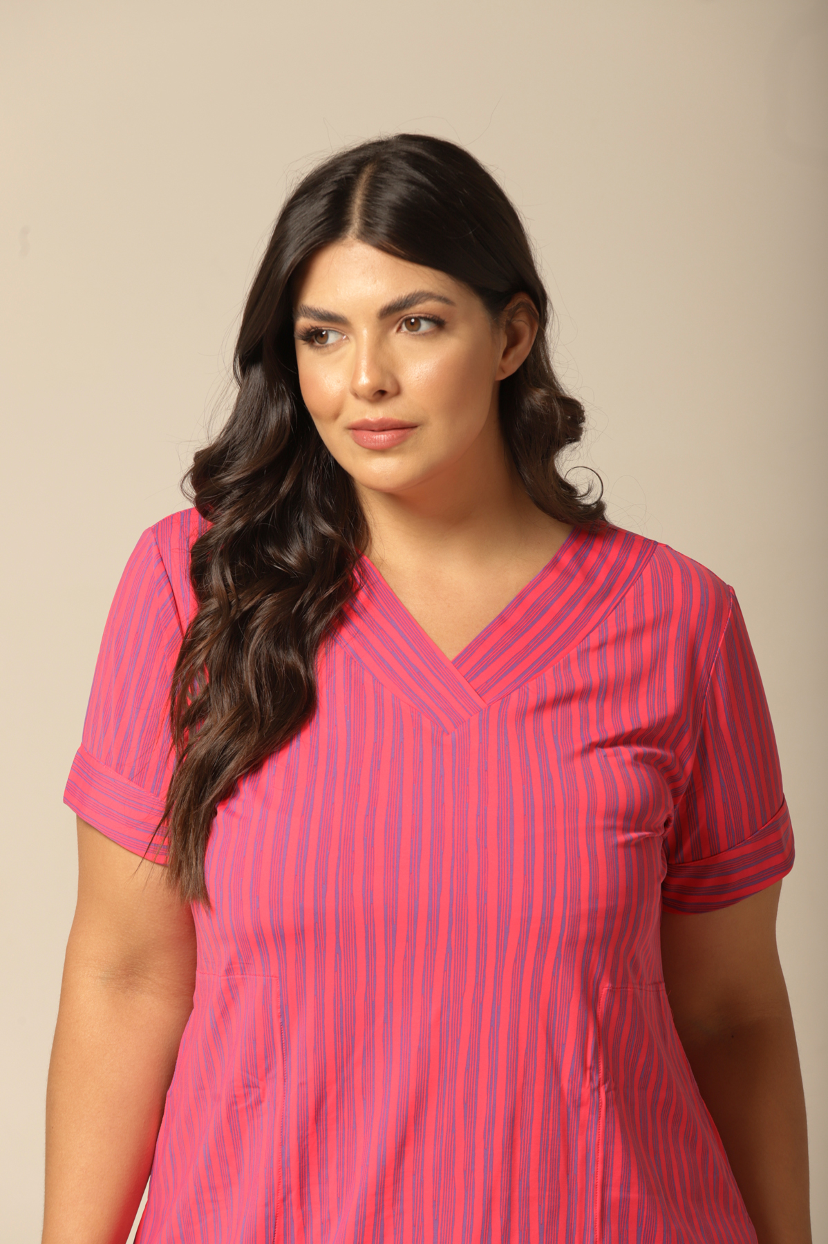 Camisão Manga Curta - Fluity Listras - Col. Afinidade - Imagem 9