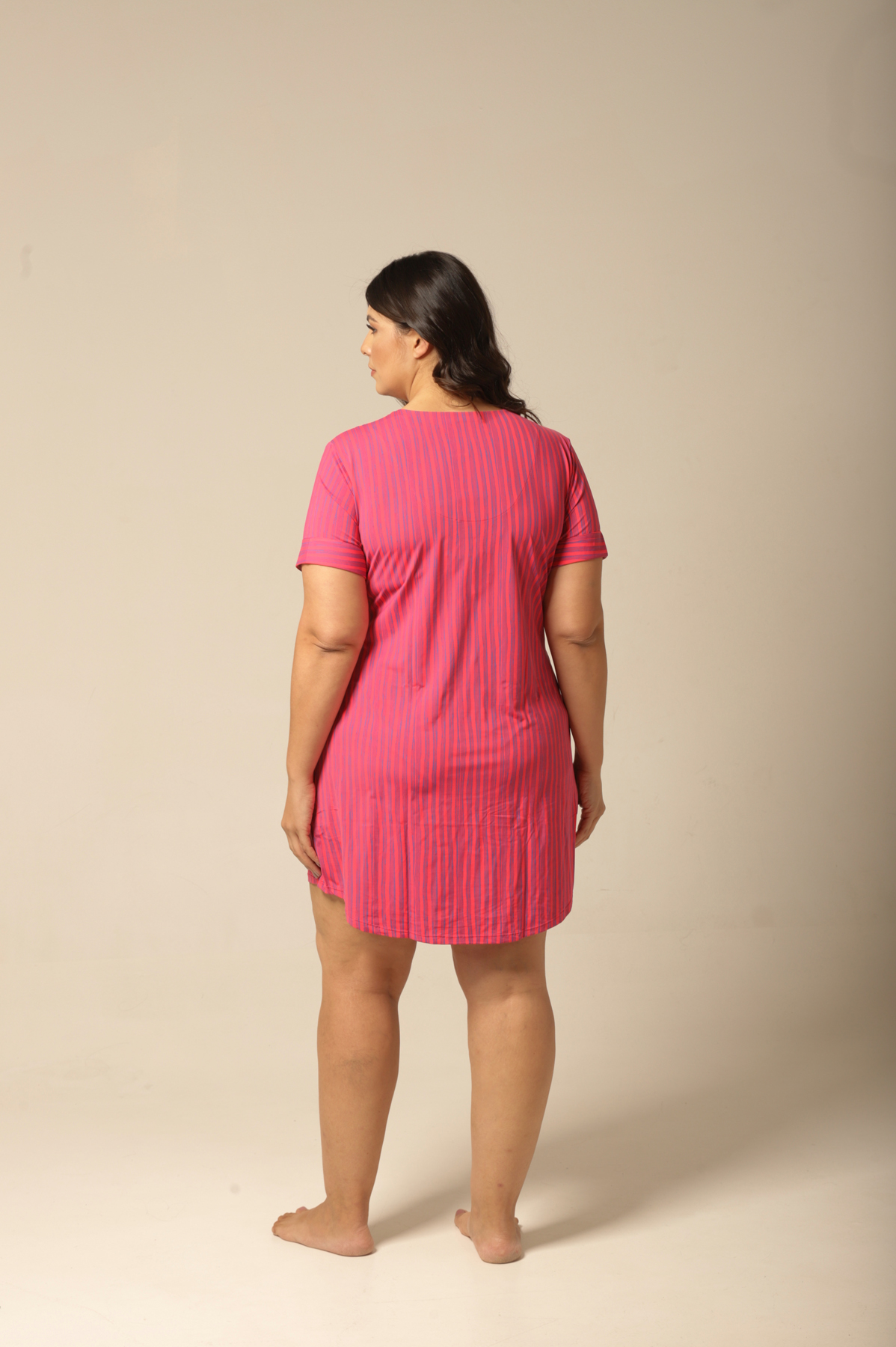 Camisão Manga Curta - Fluity Listras - Col. Afinidade - Imagem 7