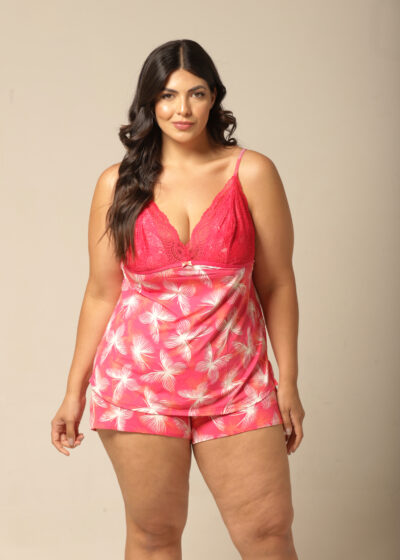 Conjunto Short Doll Alça - Fluity Borboletas - Col. Motivação