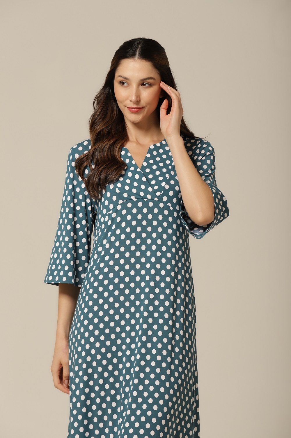 Kaftan Fluity - Poá Verde - Col. La Vie - Imagem 2