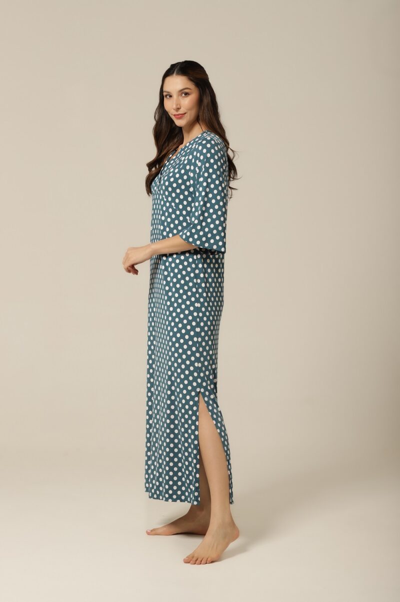Kaftan Fluity - Poá  Verde - Col. La Vie - Image 4