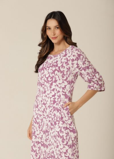 Kaftan Fluity - Floral Lilás - Col. Flower