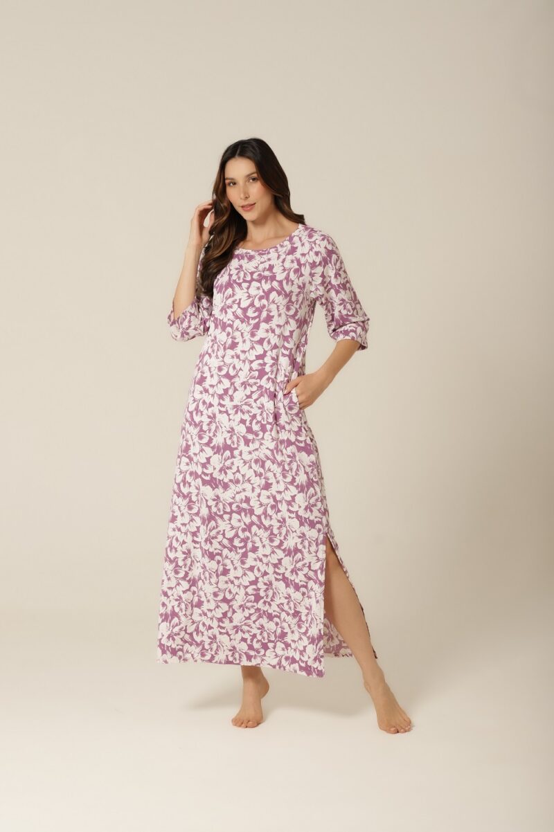 Kaftan Fluity - Floral Lilás - Col. Flower - Image 4