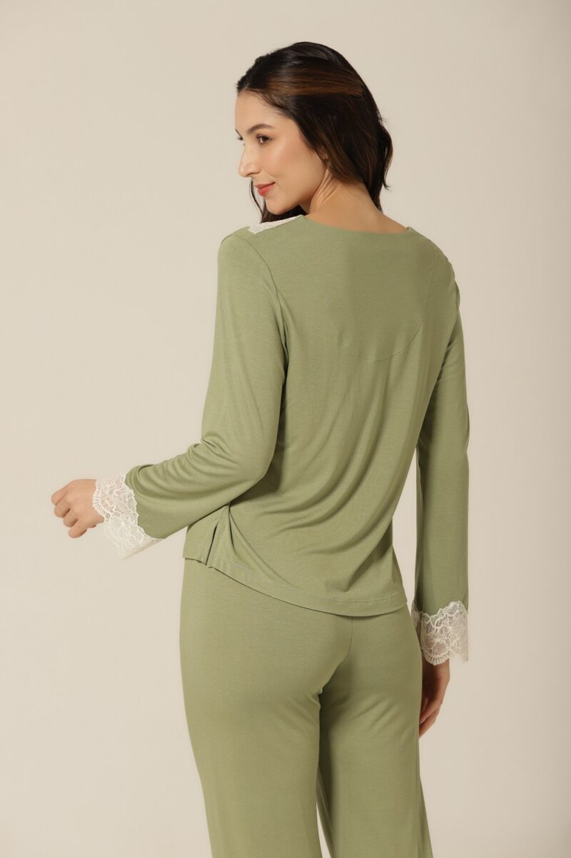 Conjunto Pijama M.Longa - Visco Verde - Col. Acqua - Imagem 2