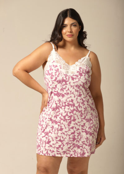 Camisola Curta - Fluity Floral Lilás - Col. Flower