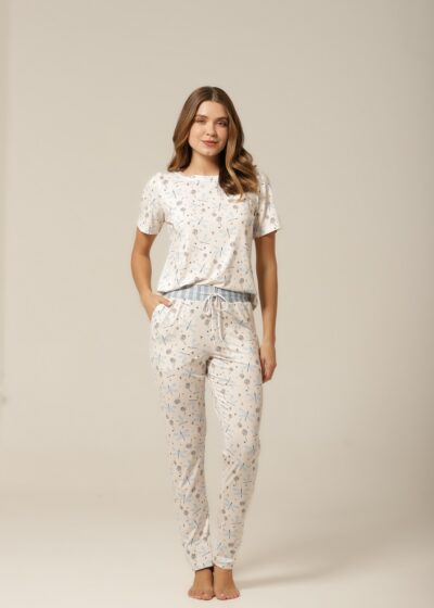 Conjunto Pijama M. Curta - Dreams - Col. Light Blue