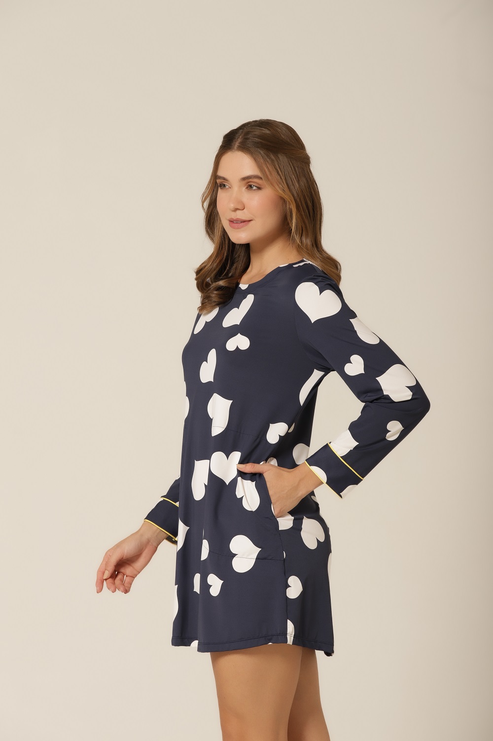 Camisão M. Longa - Fluity Corações - Col. Good Girl - Imagem 2