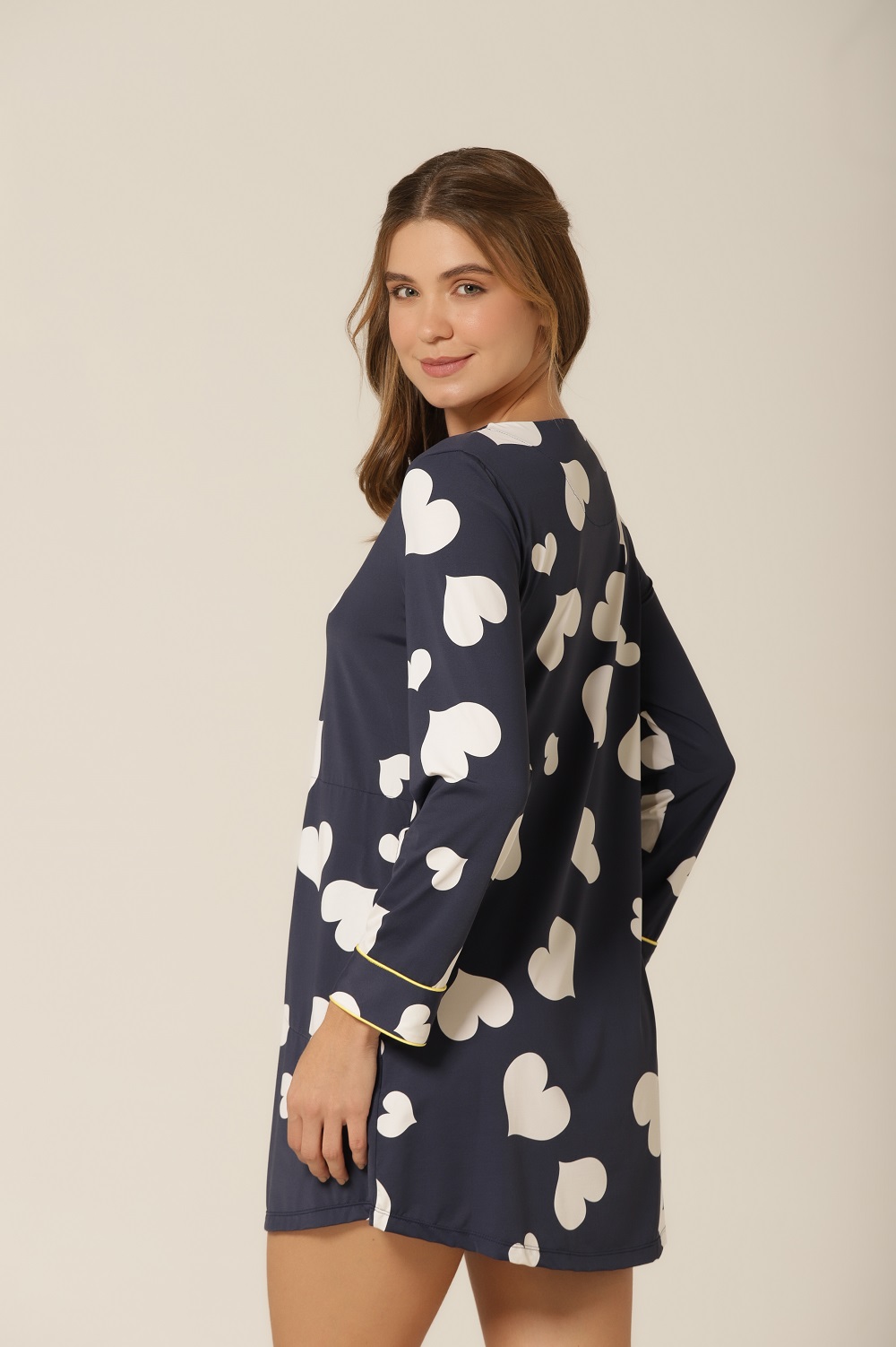 Camisão M. Longa - Fluity Corações - Col. Good Girl - Imagem 4