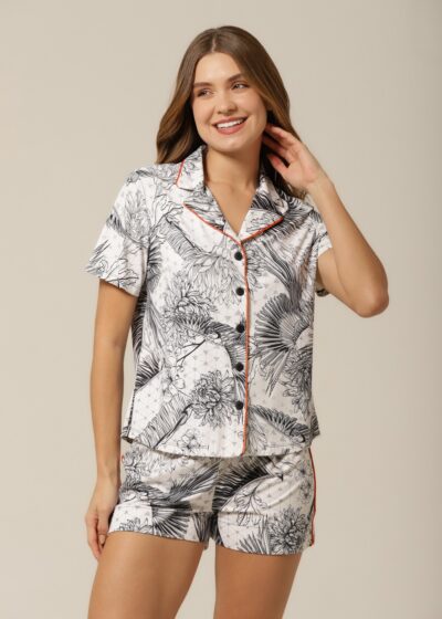 Conjunto Short Clássico - Fluity Arara - Col. Bleu