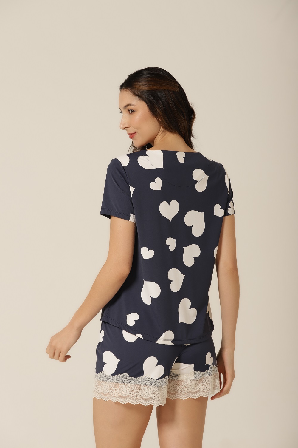 Conjunto Short Com Manga Curta - Fluity Corações - Col. Good Girl - Imagem 4