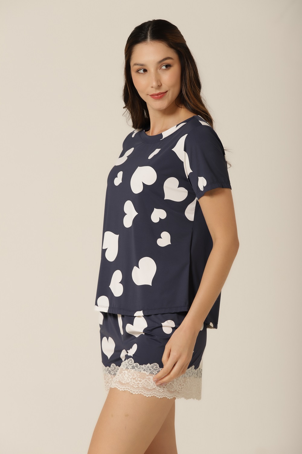 Conjunto Short Com Manga Curta - Fluity Corações - Col. Good Girl - Imagem 3