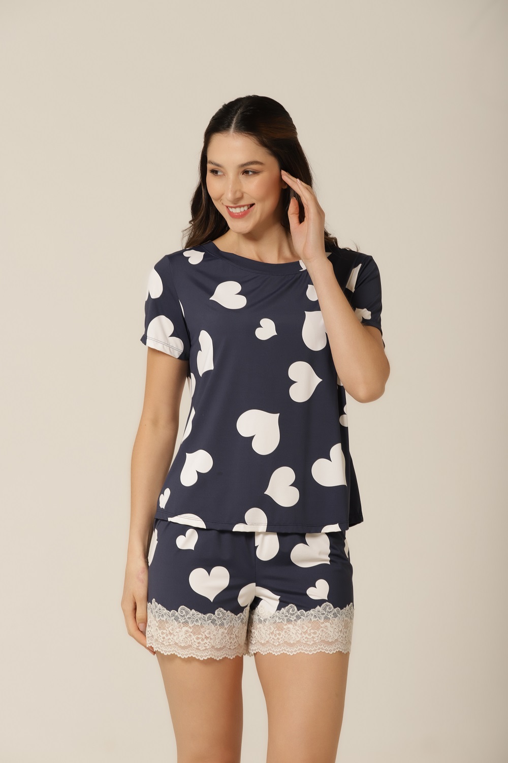 Conjunto Short Com Manga Curta - Fluity Corações - Col. Good Girl - Imagem 6