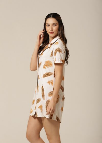 Alternative view of Camisão Clássico M.Curta - Fluity Penas - Col.J'Adore