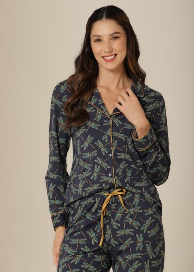 Alternative view of Conjunto Pijama Clássico M.Longa - Fluity Libelulas - Col. Chloe