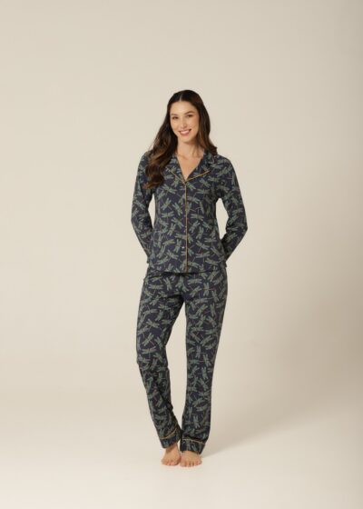 Conjunto Pijama Clássico M.Longa - Fluity Libelulas - Col. Chloe