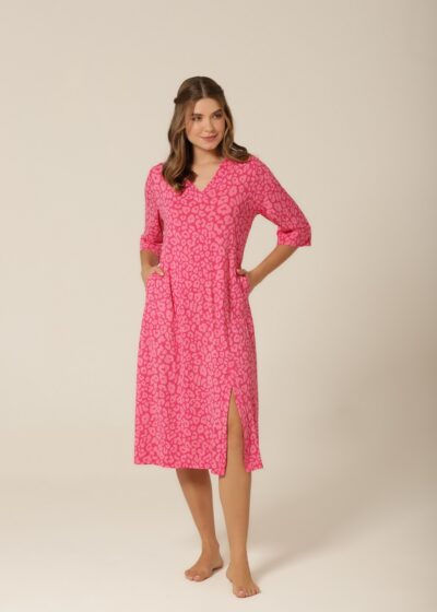 Alternative view of Kaftan Midi - Fluity Animal Print - Col.Candy