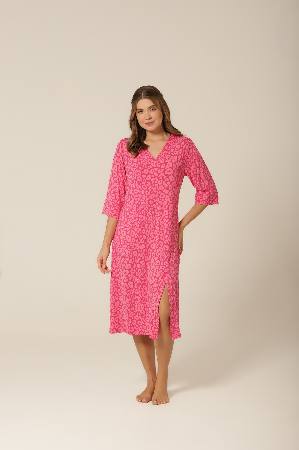 Kaftan Midi - Fluity Animal Print - Col.Candy - Imagem 4