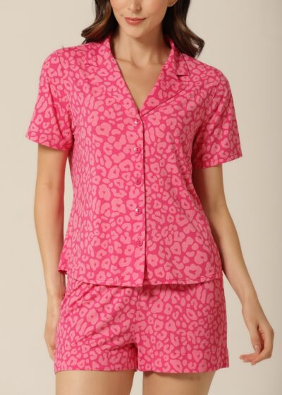 Alternative view of Conjunto Short Clássico M.Curta - Fluity Animal Print - Col.Candy