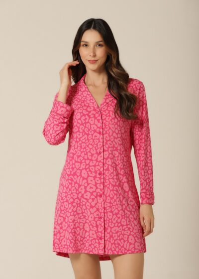 Alternative view of Camisão Clássico M.Longa - Fluity Animal Print - Col.Candy