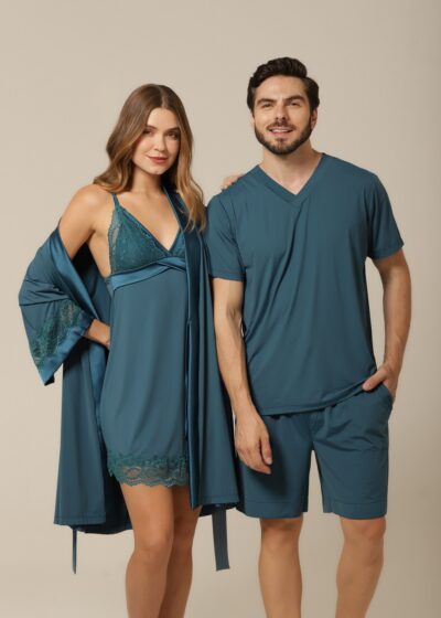 Alternative view of Conjunto Masculino M.Curta - Fluity Verde - Col. Laguna