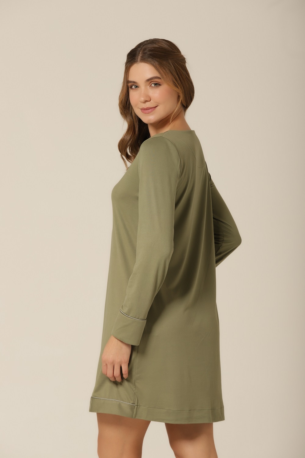 Camisão M. Longa - Verde Militar - Col. Gabriela Sabatini - Imagem 4