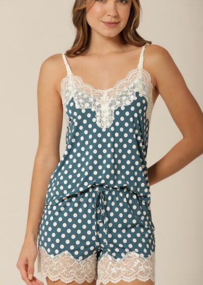 Conjunto Short Doll Alça - Fluity Poá - Col.La Vie est Belle