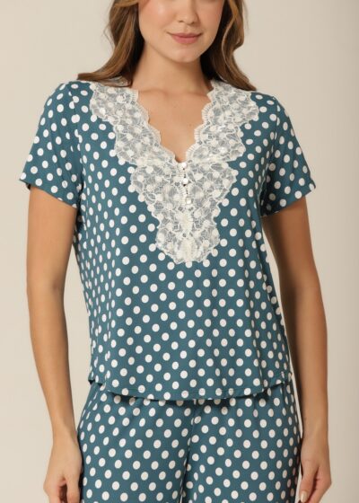 Alternative view of Conjunto Pijama M.Curta - Fluity Poá - Col.La Vie est Belle