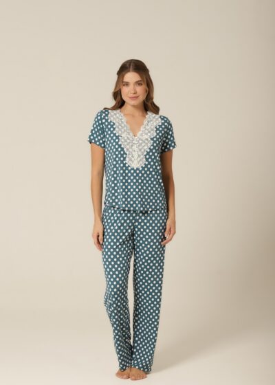 Conjunto Pijama M.Curta - Fluity Poá - Col.La Vie est Belle