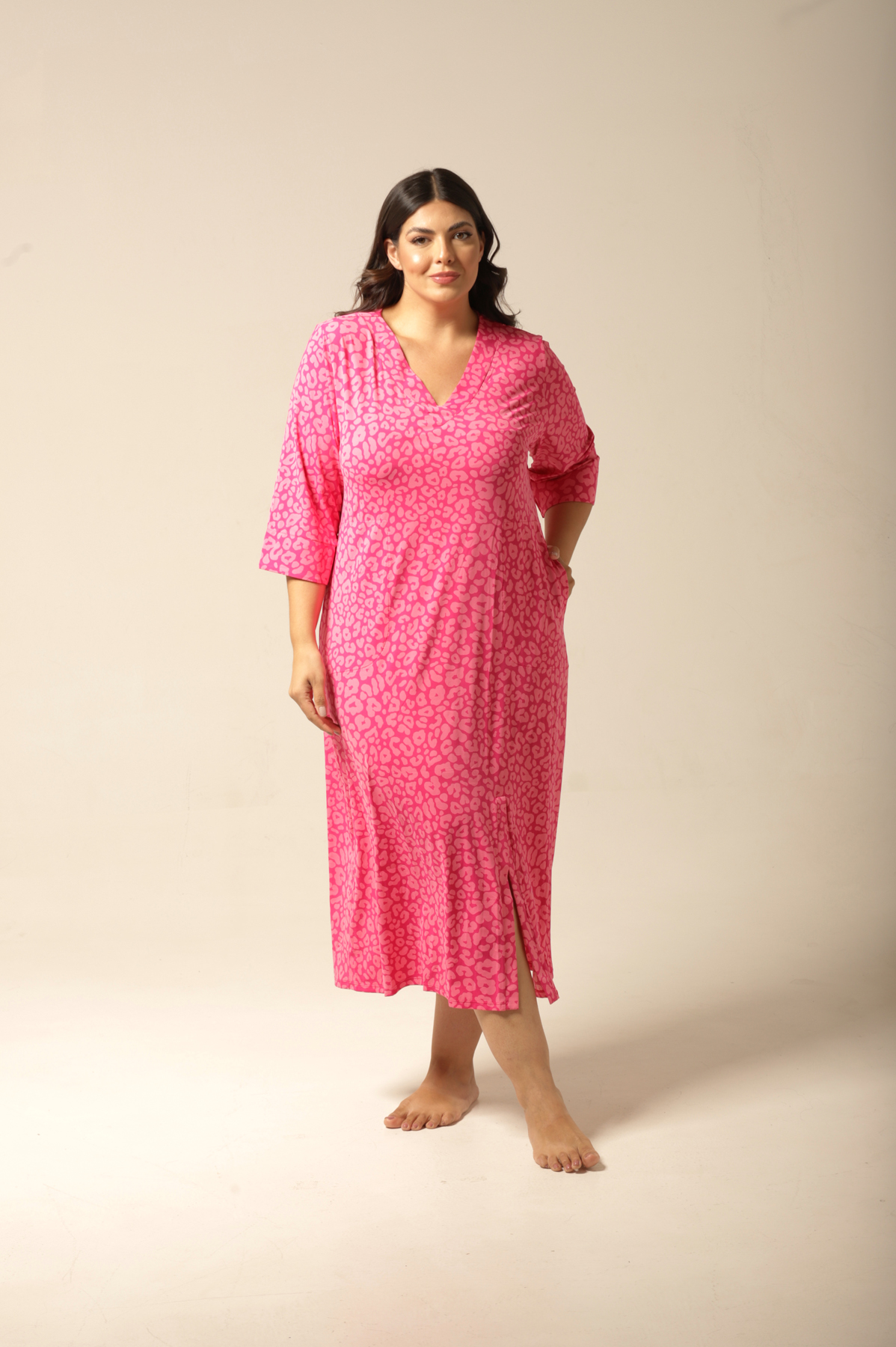 Kaftan Midi - Fluity Animal Print - Col.Candy