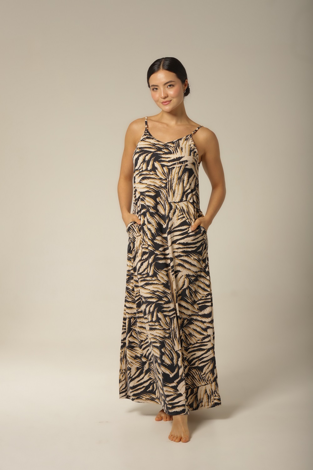 Kaftan Alça Fluity - Floral Animal Print - Col Magia - Imagem 2