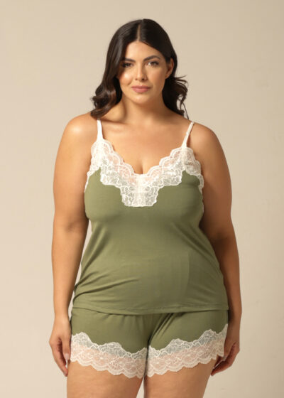 Conjunto Short Doll Alça - Viscolycra - Col. Acqua