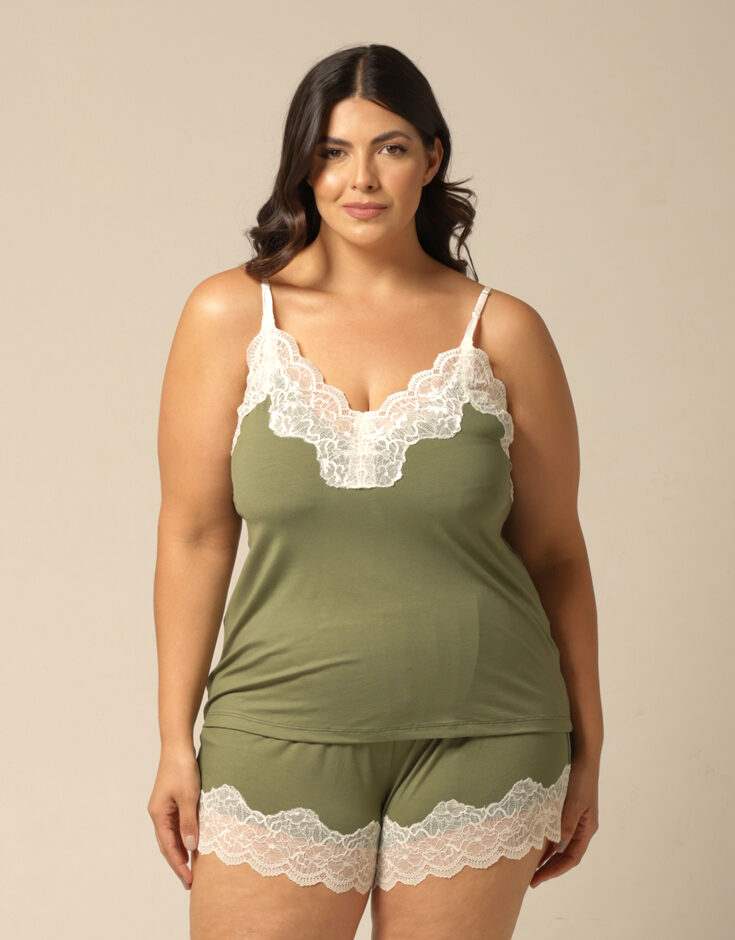 Conjunto Short Doll Alça - Viscolycra - Col. Acqua