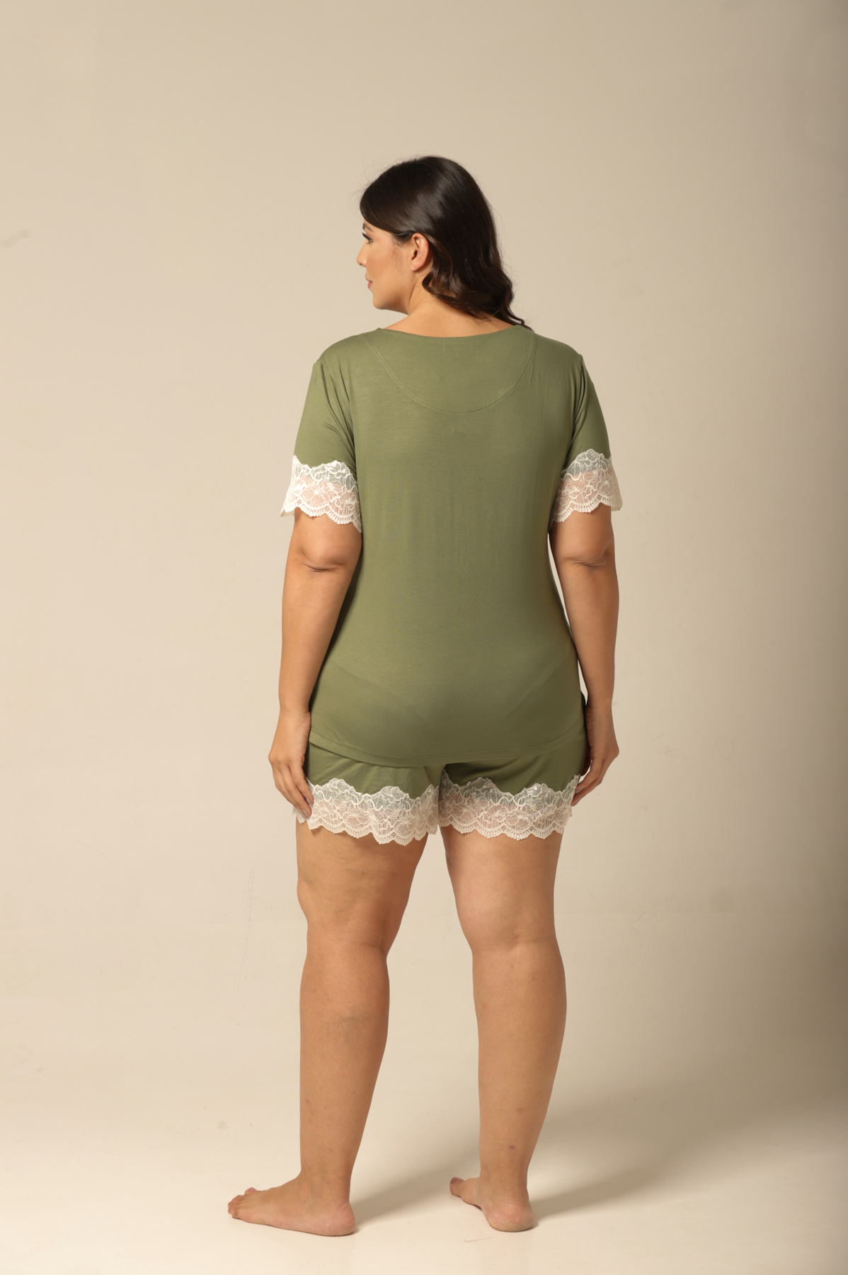 Conjunto Short com Manga Curta - Viscolycra Verde - Col. Acqua - Imagem 10