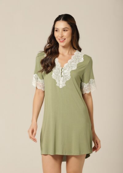 Alternative view of Bata M.Curta - Viscolycra Verde - Col.Acqua