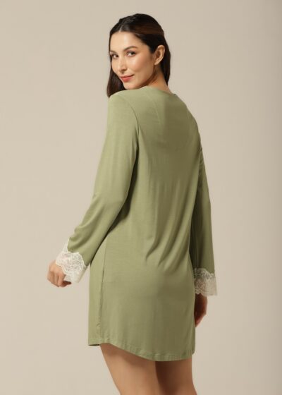 Alternative view of Bata M.Longa - Viscolycra Verde - Col.Acqua