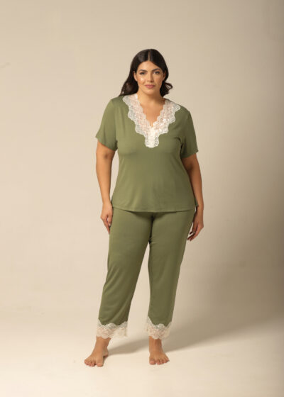 Conjunto Pijama Capri - Viscolycra Verde - Col.Acqua