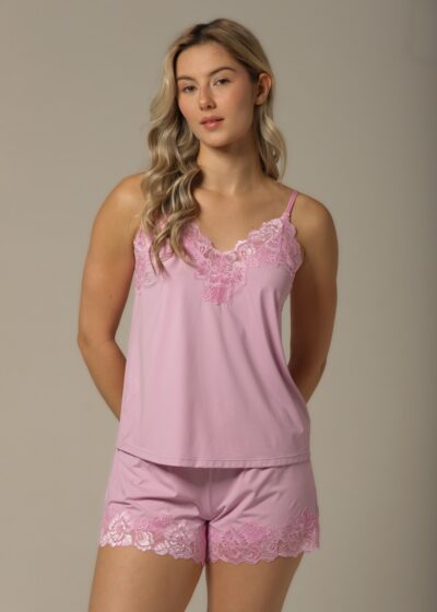 Conjunto Short doll Alça - Fluity Rosa - Col. Alma Solar