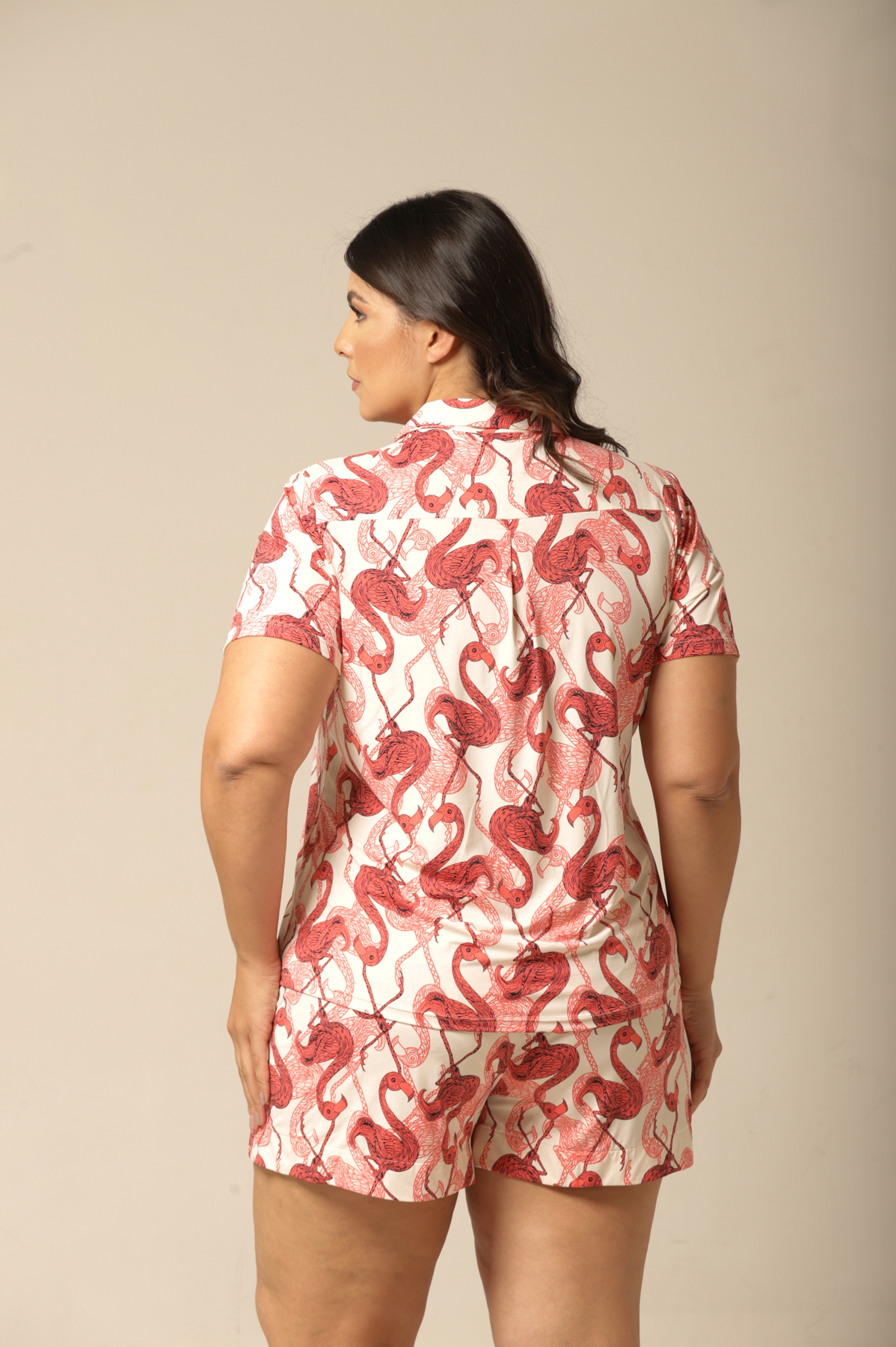 Conjunto Short Clássico - Fluity Flamingo - Col. Sol e Brisa - Imagem 5