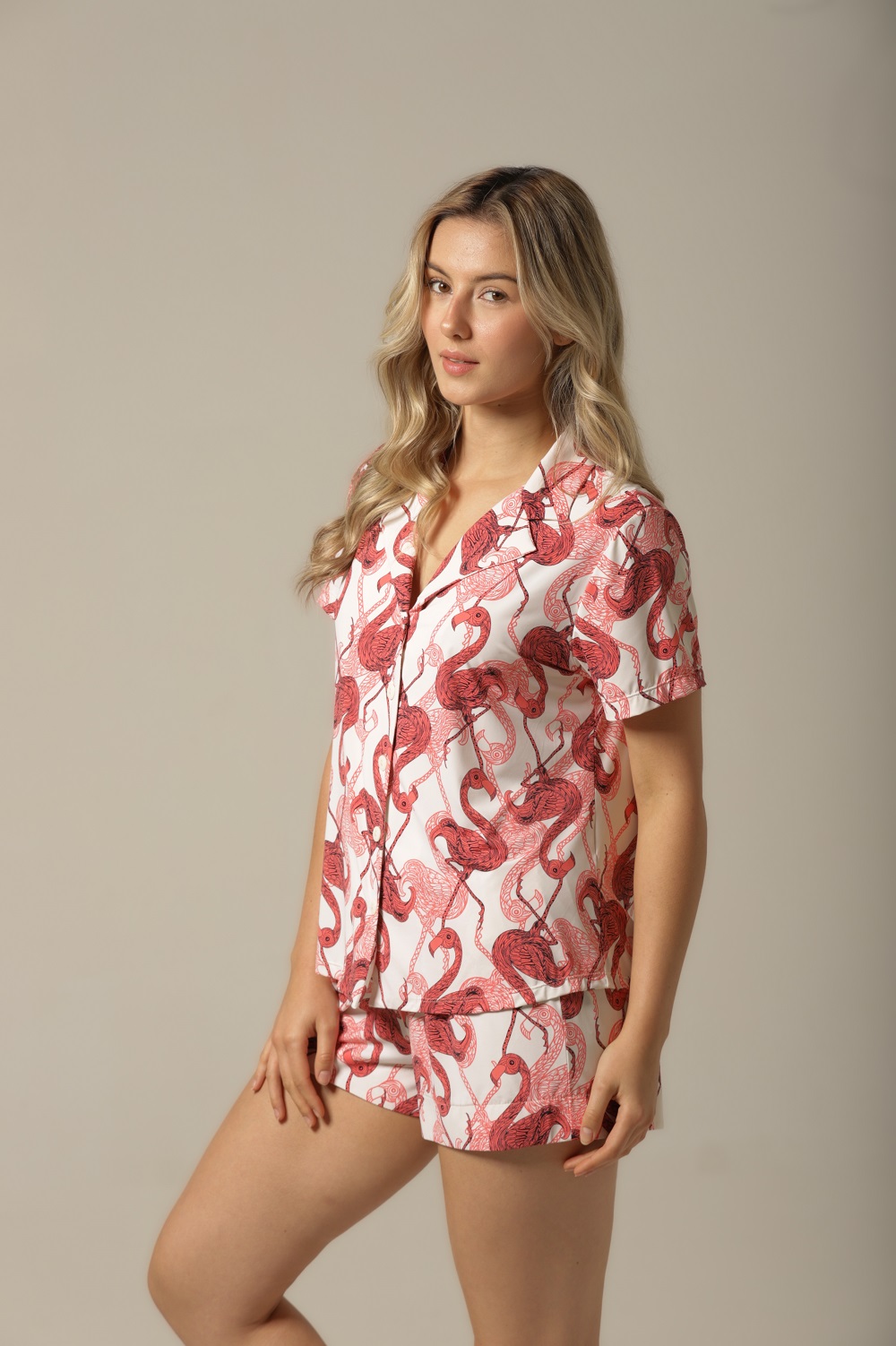 Conjunto Short Clássico - Fluity Flamingo - Col. Sol e Brisa - Imagem 4