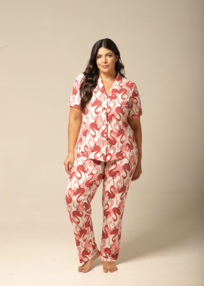 Pijama M. Curta - Fluity Flamingo - Col. Sol e Brisa