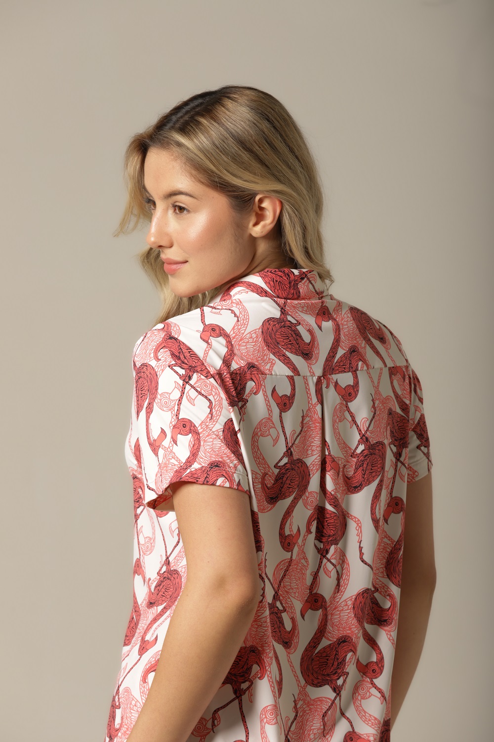 Pijama M. Curta - Fluity Flamingo - Col. Sol e Brisa - Imagem 6