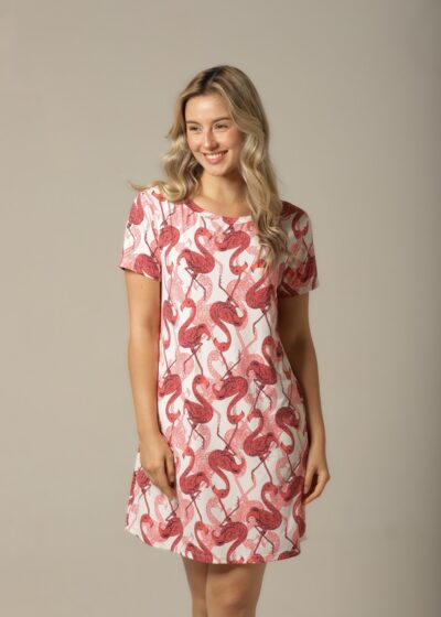 Alternative view of Camisão Curto - Fluity Flamingo - Col. Sol e Brisa