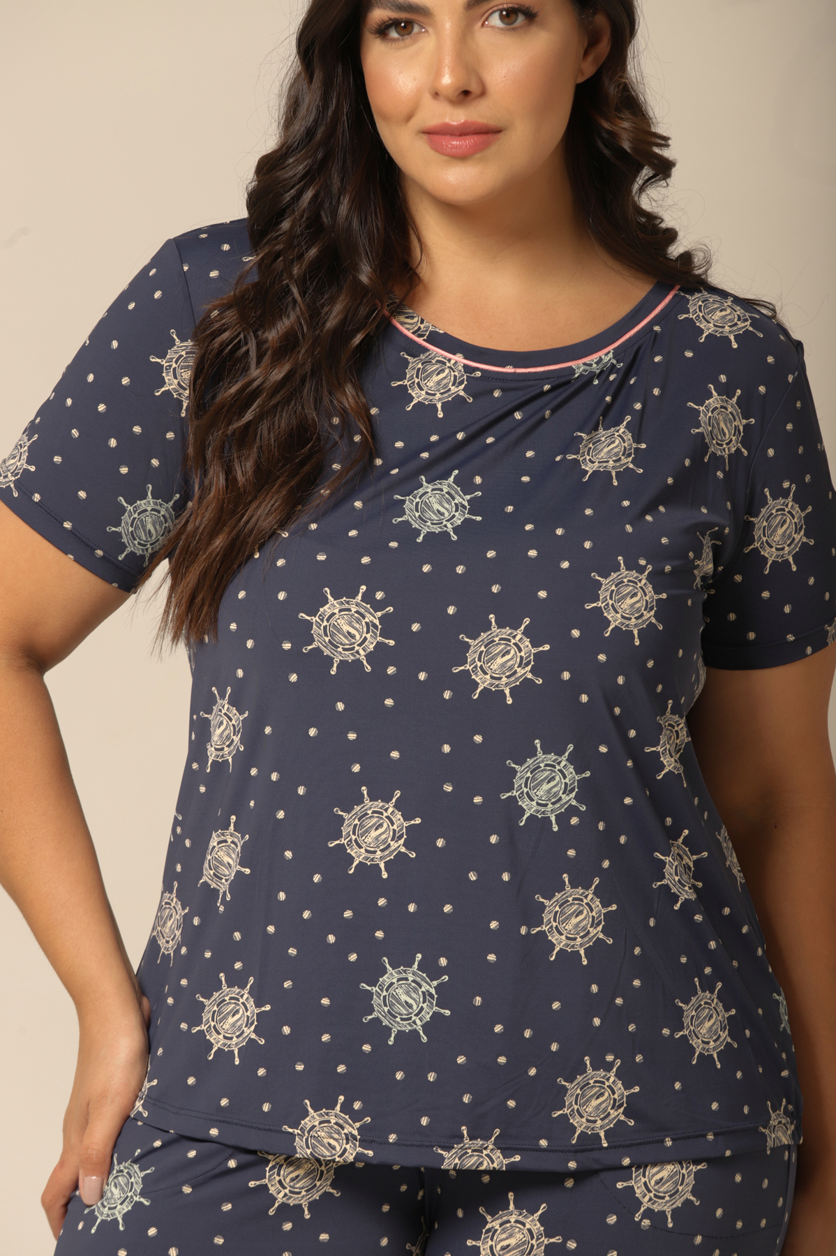 Pijama M.Curta - Fluity Leme - Col. Horizonte Claro - Imagem 3