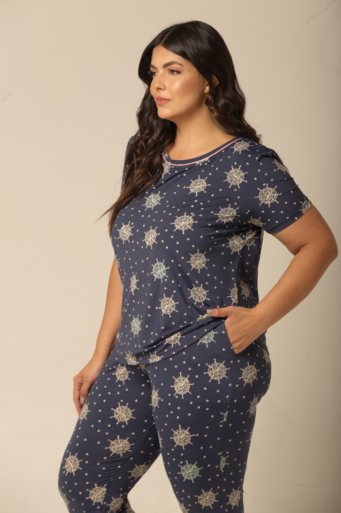 Pijama M.Curta - Fluity Leme - Col. Horizonte Claro - Imagem 6